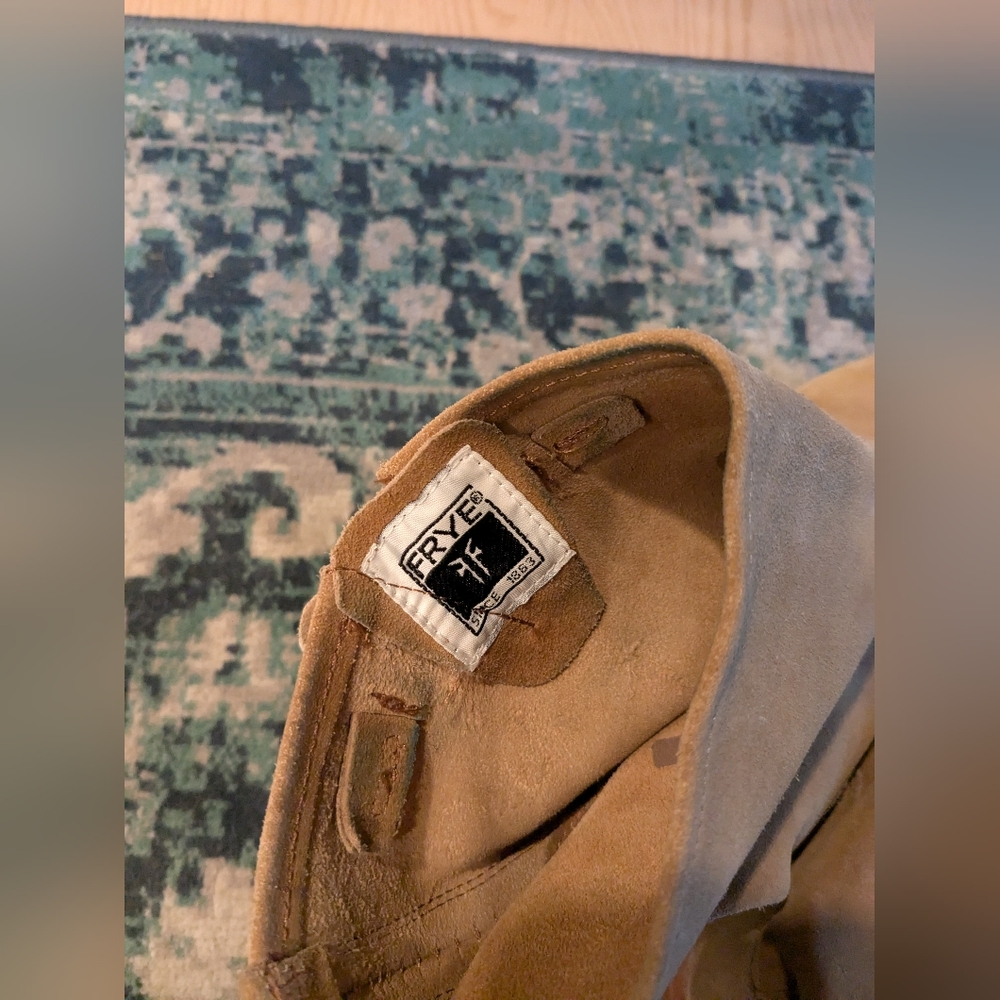 Frye Veronica Suede Moto Boots - Camel 🐪 Sz 8 - Picture 9 of 13